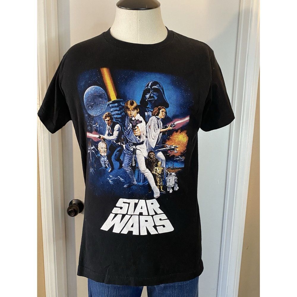 Star Wars Mens T-Shirt - A New Hope Episode IV Classic Color Poster Box